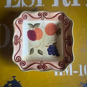 Medici‎ Soup Plate by Tabletops Unlimited 10" Square Tuscan Style